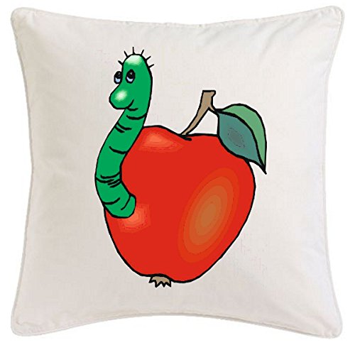 Reifen-Markt Kissenbezug 40x40cm Wurm im Apfel Cartoon Spass Fun Kult Film Serie Cartoon Spass Fun Kult Film Serie E aus Mikrofaser geschmackvolle Dekoration für jedes Wohnzimmer oder von Reifen-Markt