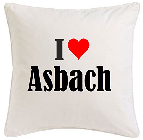 Kissenbezug I Love Asbach 40cmx40cm aus Mikrofaser geschmackvolle Dekoration für jedes Wohnzimmer oder Schlafzimmer in Weiß mit Reißverschluss Kissenbezug I Love Asbach 40cmx40cm aus Mikrofaser geschmackvolle Dekoration für jedes Wohnzimmer oder Schlafzimmer in Weiß mit Reißverschluss von Reifen-Markt