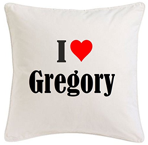 Kissenbezug I Love Gregory 40cmx40cm aus Mikrofaser geschmackvolle Dekoration für jedes Wohnzimmer oder Schlafzimmer in Weiß mit Reißverschluss Kissenbezug I Love Gregory 40cmx40cm aus Mikrofaser geschmackvolle Dekoration für jedes Wohnzimmer oder Schlafzimmer in Weiß mit Reißverschluss von Reifen-Markt