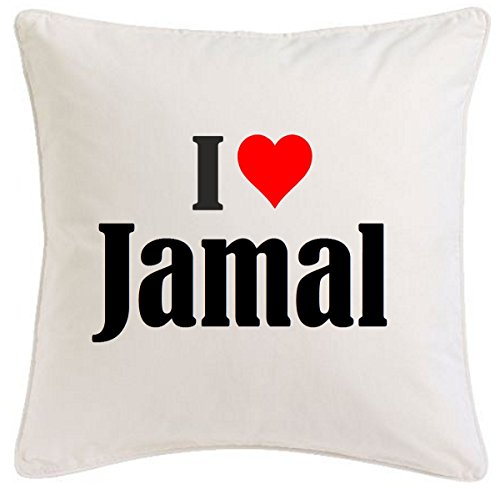 Kissenbezug I Love Jamal 40cmx40cm aus Mikrofaser geschmackvolle Dekoration für jedes Wohnzimmer oder Schlafzimmer in Weiß mit Reißverschluss Kissenbezug I Love Jamal 40cmx40cm aus Mikrofaser geschmackvolle Dekoration für jedes Wohnzimmer oder Schlafzimmer in Weiß mit Reißverschluss von Reifen-Markt