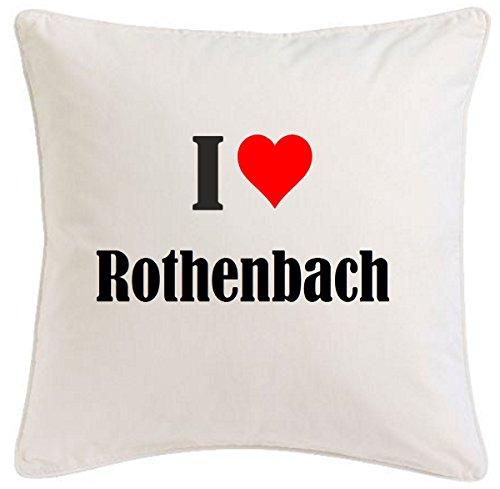 Kissenbezug I Love Rothenbach 40cmx40cm aus Mikrofaser geschmackvolle Dekoration für jedes Wohnzimmer oder Schlafzimmer in Weiß mit Reißverschluss Kissenbezug I Love Rothenbach 40cmx40cm aus Mikrofaser geschmackvolle Dekoration für jedes Wohnzimmer oder Schlafzimmer in Weiß mit Reißverschluss von Reifen-Markt
