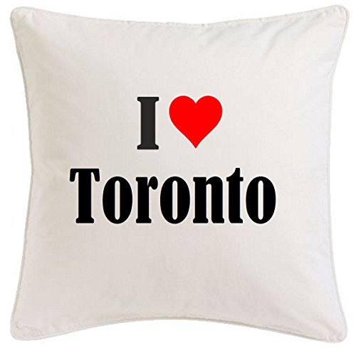 Kissenbezug I Love Toronto 40cmx40cm aus Mikrofaser geschmackvolle Dekoration für jedes Wohnzimmer oder Schlafzimmer in Weiß mit Reißverschluss Kissenbezug I Love Toronto 40cmx40cm aus Mikrofaser geschmackvolle Dekoration für jedes Wohnzimmer oder Schlafzimmer in Weiß mit Reißverschluss von Reifen-Markt