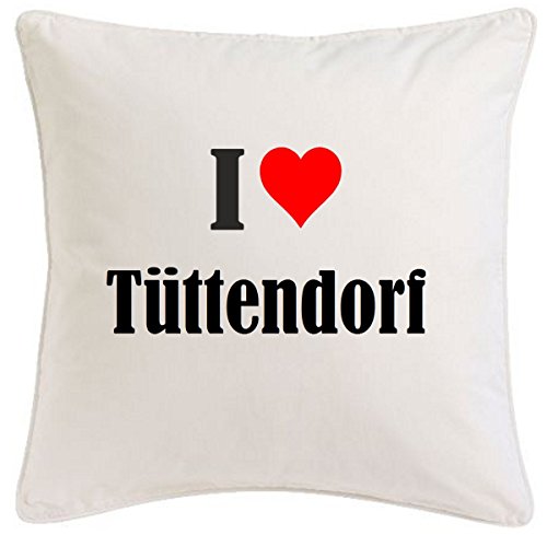 Kissenbezug I Love Tüttendorf 40cmx40cm aus Mikrofaser geschmackvolle Dekoration für jedes Wohnzimmer oder Schlafzimmer in Weiß mit Reißverschluss Kissenbezug I Love Tüttendorf 40cmx40cm aus Mikrofaser geschmackvolle Dekoration für jedes Wohnzimmer oder Schlafzimmer in Weiß mit Reißverschluss von Reifen-Markt