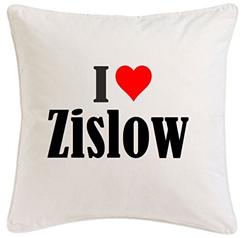 Kissenbezug I Love Zislow 40cmx40cm aus Mikrofaser geschmackvolle Dekoration für jedes Wohnzimmer oder Schlafzimmer in Weiß mit Reißverschluss Kissenbezug I Love Zislow 40cmx40cm aus Mikrofaser geschmackvolle Dekoration für jedes Wohnzimmer oder Schlafzimmer in Weiß mit Reißverschluss von Reifen-Markt