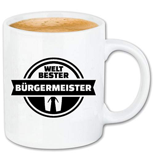 Reifen-Markt Kaffeetasse BÜRGERMEISTER - BÜRGERMEISTERWAHL - BÜRGERMEISTERKANDIDAT - RATHAUS - ORTSVORSTEHER Keramik 330 ml in Weiß von Reifen-Markt
