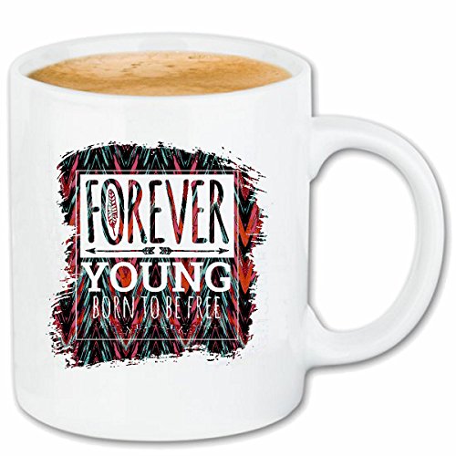 Reifen-Markt Kaffeetasse FOREVER YOUNG BORN TO BE FREE FÜR IMMER JUNG GESCHENKIDEE GEBURTSTAG WEIHNACHTEN OSTERN Keramik 330 ml in Weiß Reifen-Markt Kaffeetasse FOREVER YOUNG BORN TO BE FREE FÜR IMMER JUNG GESCHENKIDEE GEBURTSTAG WEIHNACHTEN OSTERN Keramik 330 ml in Weiß von Reifen-Markt