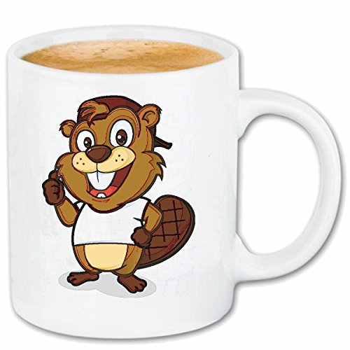 Reifen-Markt Kaffeetasse FRÖHLICHER KLEINER BIBER NAGETIER BIBERBAU BIBERDÄMME Keramik 330 ml in Weiß Reifen-Markt Kaffeetasse FRÖHLICHER KLEINER BIBER NAGETIER BIBERBAU BIBERDÄMME Keramik 330 ml in Weiß von Reifen-Markt