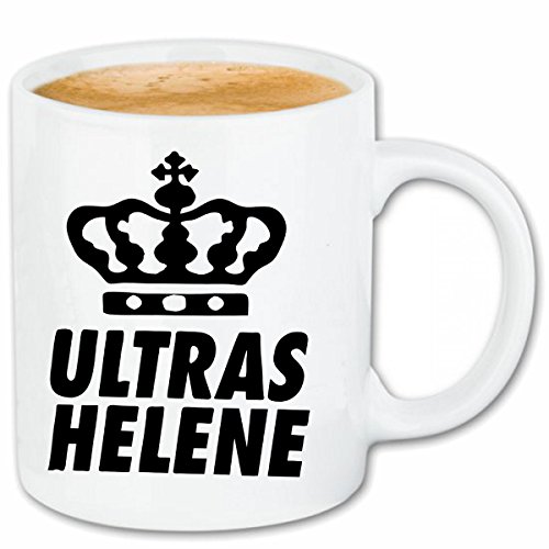 Reifen-Markt Kaffeetasse Helene Ultras Keramik Höhe 9,5cm & 8cm Durchmesser 330 ml in Weiß für jeden Liebhaber/Fan genau das richtige von Reifen-Markt