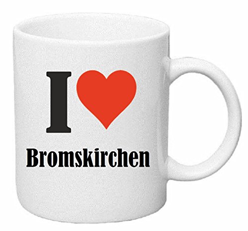 Reifen-Markt Kaffeetasse I Love Bromskirchen Keramik Höhe 9,5cm ? 8cm in Weiß von Reifen-Markt