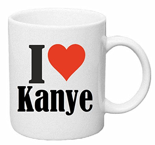 Reifen-Markt Kaffeetasse I Love Kanye Keramik Höhe 9,5cm ? 8cm in Weiß von Reifen-Markt