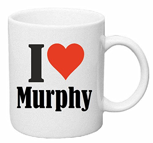 Reifen-Markt Kaffeetasse I Love Murphy Keramik Höhe 9,5cm ? 8cm in Weiß von Reifen-Markt