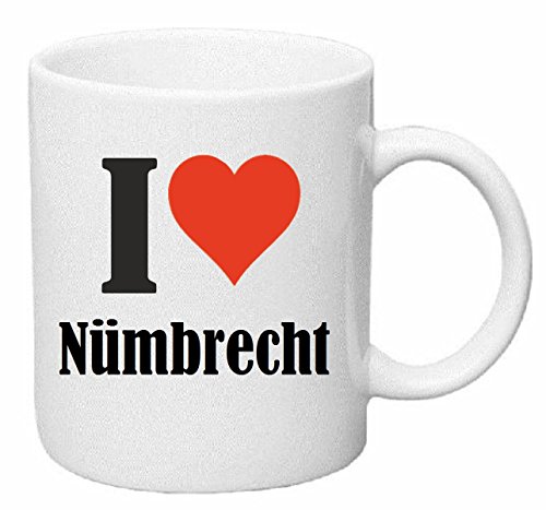 Reifen-Markt Kaffeetasse I Love Nümbrecht Keramik Höhe 9,5cm ? 8cm in Weiß von Reifen-Markt