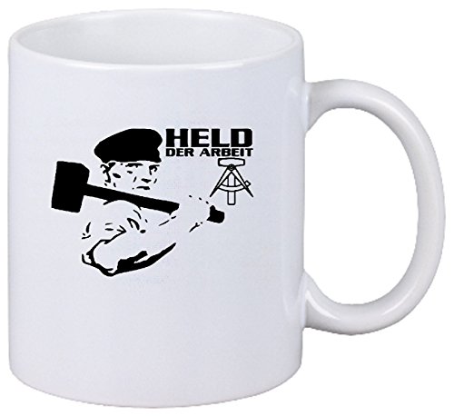 Reifen-Markt Kaffeetasse Motiv Nr. 3034 Held Der Arbeit Sed Parteilogo Ddr Ostalgie Kult Keramik Höhe 9,5cm ? 8cm in Weiß von Reifen-Markt