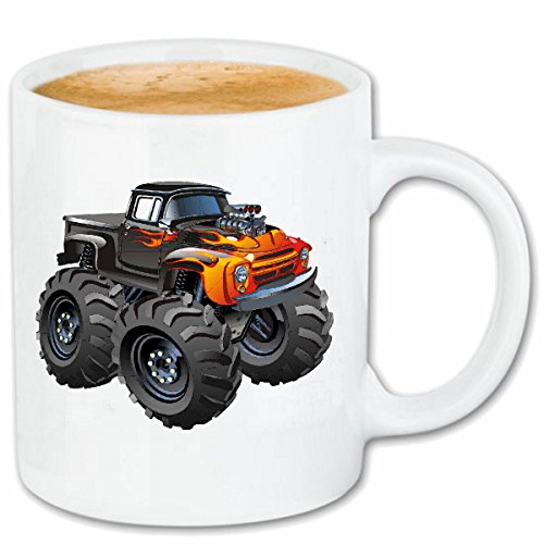 Reifen-Markt Kaffeetasse OFF ROAD 4X4 MONSTER TRUCK 4×4 GELÄNDEWAGEN BUGGY AUTOCROSS STOCKCAR RENNEN Keramik 330 ml in Weiß von Reifen-Markt