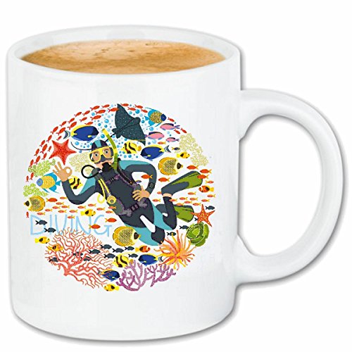 Reifen-Markt Kaffeetasse TAUCHER LOGO TAUCHEN TAUCHER TAUCHSPORT SCUBA DIVING TAUCHAUSRÜSTUNG Keramik 330 ml in Weiß Reifen-Markt Kaffeetasse TAUCHER LOGO TAUCHEN TAUCHER TAUCHSPORT SCUBA DIVING TAUCHAUSRÜSTUNG Keramik 330 ml in Weiß von Reifen-Markt