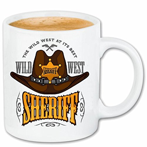 Reifen-Markt Kaffeetasse WILD WEST COWBOY SHERIFF INDIANER WESTERN INDIANER HÄUPTLING Indianer WESTERN INDIANS Keramik 330 ml in Weiß von Reifen-Markt