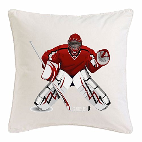 Reifen-Markt Kissenbezug 40x40cm Eishockey EISHOCKEYPUCK EISHOCKEYMANNSCHAFT Sport EISHOCKEYSCHLÄGER aus Mikrofaser in Weiß von Reifen-Markt