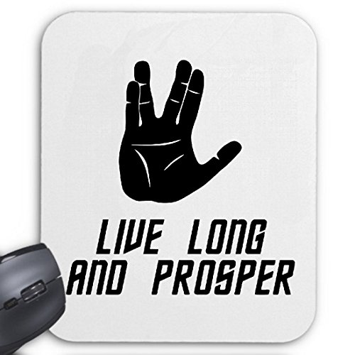 Reifen-Markt Mousepad (Mauspad) Live Long and Prosper Star Trek Spock Vulkan Trek für ihren Laptop, Notebook oder Internet PC (mit Windows Linux usw.) von Reifen-Markt