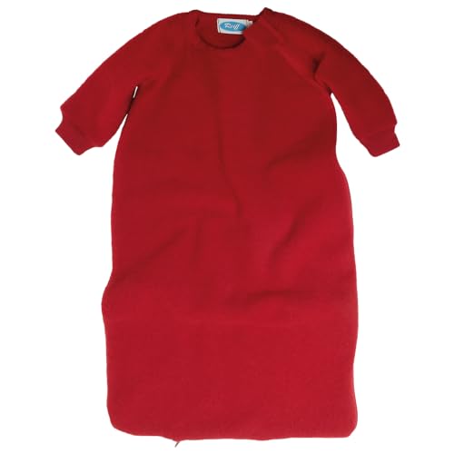 Reiff - Fleeceschlafsack mit Arm 98/104 in Burgund - erstellt von Wollbody® von Reiff