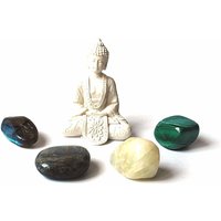 Stress Relief Kristall Trommelsteine Set Mit Buddha Statue Stress Relief Kristall Trommelsteine Set Mit Buddha Statue von ReijuUK