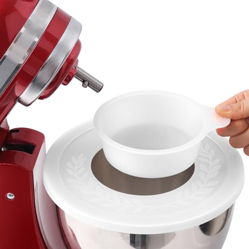 Mixer-Schüsselabdeckung für KitchenAid Kippkopf 4.5–5 Quart Standmixer, Mixer-Baugruppen, Schüsselabdeckungen, Mischdeckel-Spritzschutz, offenes Loch-Design in der Mitte (2 Stück) von Reikame
