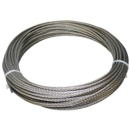 Drahtseil Ø 3 mm mit Aufbau 7x7, 20 Meter aus Edelstahl V4A Seil Edelstahlseil Drahtseile Stahlseil Geländerseil Rankhilfe VA A4 AISI316 AISI 316 Boot von Reinartz