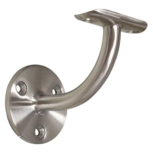 Handlaufträger mit Platte für Rundrohr Ø 33,7 Edelstahl V2A Handlauf VA Handstütze Treppengeländer Geländer Treppen Balkongeländer Terrassengeländer Balkon Terrasse 1 Stück von Reinartz
