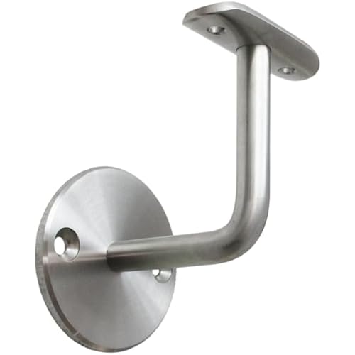 Handlaufträger mit Platte für Rundrohr Ø 42,4 mm Edelstahl V2A Handlauf VA Handstütze Treppengeländer Geländer Treppen Balkongeländer Terrassengeländer Balkon Terrasse 1 Stück von Reinartz