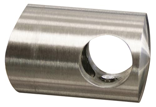 Querstabhalter für Ø Stab 12 mm und Rundrohr Ø 42,4 mm Edelstahl V2A Traversenhalter Rohrclip Handlauf VA Treppengeländer Geländer Treppen Balkongeländer Terrassengeländer Balkon Terrasse 1 Stück von Reinartz