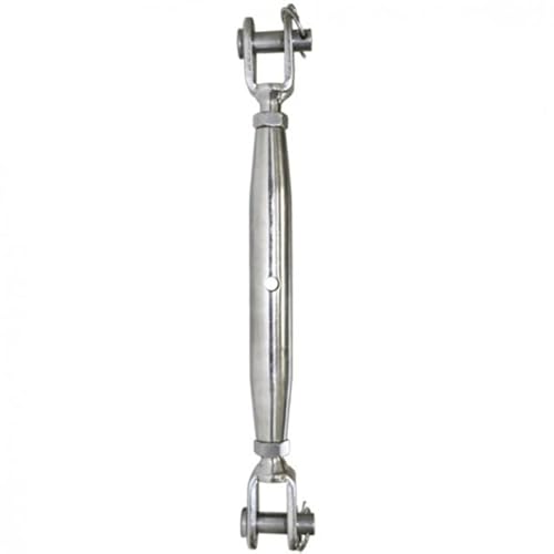 Wantenspanner mit Gabel-Gabel, Größe M6 Edelstahl V4A Spannschloß Seilspanner verstellbar Seil Spanner Edelstahlseil Drahtseile Stahlseil Geländerseil Rankhilfe VA A4 AISI316 AISI 316 von Reinartz