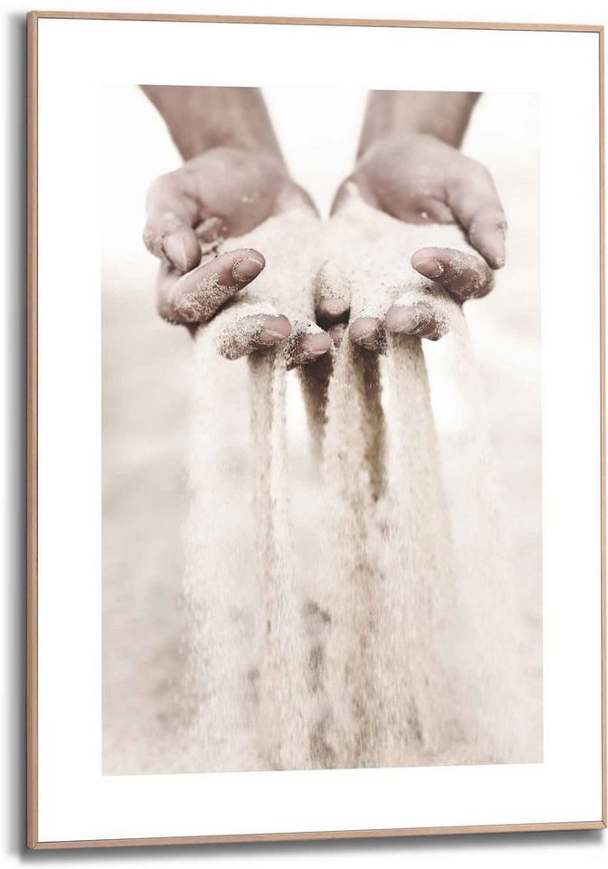 Reinders! Bild Gerahmtes Bild Sand durch die Finger Leere Hände - Sandkorn - Verlust, Menschen (1 St) von Reinders!