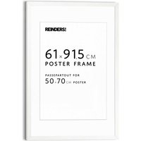 Reinders Bilderrahmen "Bilderrahmen Poster 61x91,5 oder 50x70" für 1 Bilder Wohnzimmer - Weiß - MDF - 64,5x95 cm von Reinders!