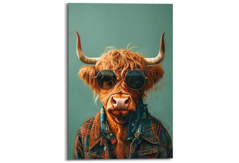 Reinders! Deco-Panel Gekleidete Kuh, Wohnzimmer - Mehrfarbig - MDF - Tiere - 60x90 cm von Reinders!