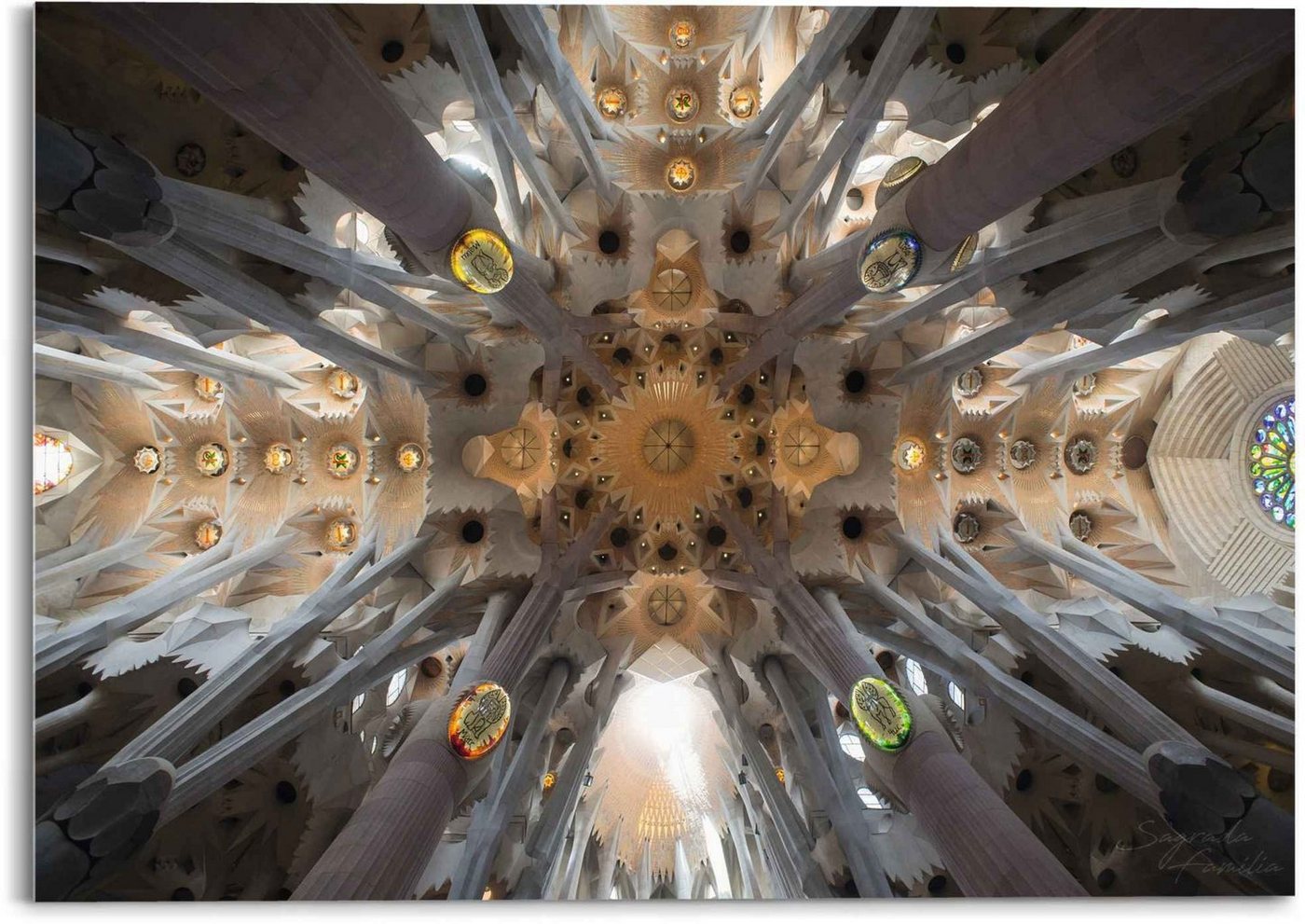 Reinders! Glasbild Glasbild Sagrada Familia Sara Franqui - Fotografie - Kunst, Kirche (1 St) von Reinders!
