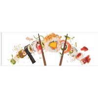 Reinders Glasbild "Glasbild Sushi Gesund - Fisch - Reis - Japanisch", Essen, (1 St.) von Reinders!