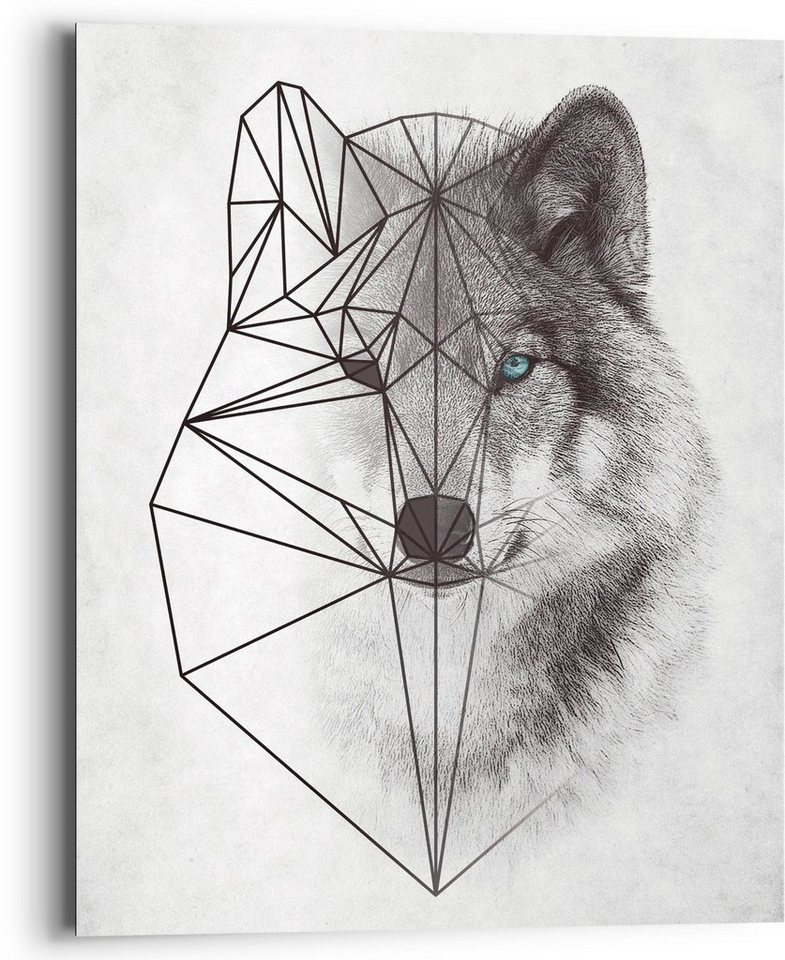 Reinders! Holzbild Polygonic Wolf, (1 St) von Reinders!