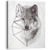 Reinders Holzbild "Polygonic Wolf", (1 St.) von Reinders!