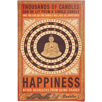 Reinders Poster "Buddha Happiness", (1 St.) von Reinders!