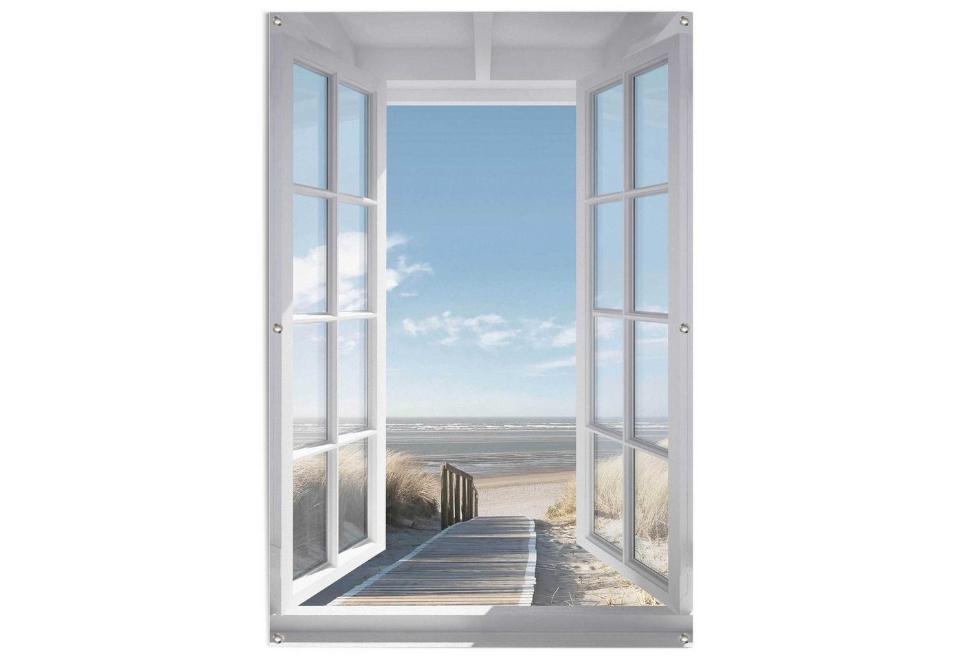 Reinders! Poster Fenster zur Nordsee, Outdoor für Garten oder Balkon von Reinders!