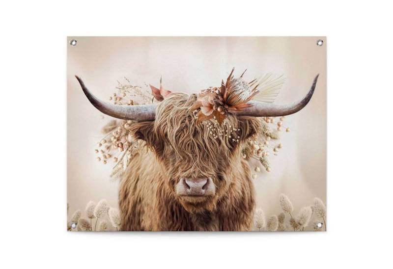 Reinders! Poster Highlander in Blumen, Outdoor für Garten oder Balkon von Reinders!