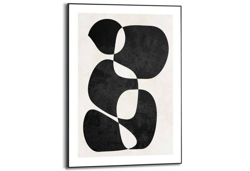 Reinders! Poster Imagination, Wohnzimmer - Formen - Schwarz-Weiß - MDF - Abstrakt - 50x70 cm von Reinders!