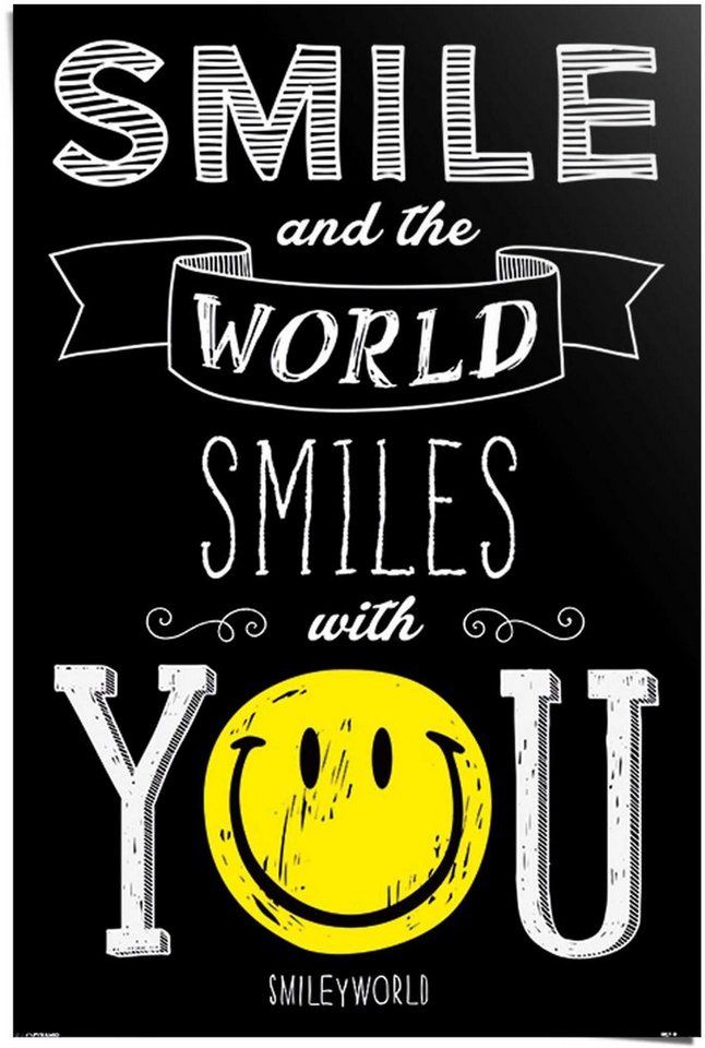 Reinders! Poster Smiley world smiles with you, (1 St) von Reinders!