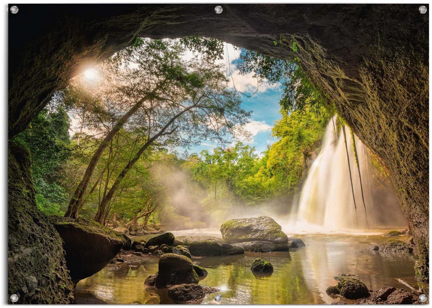 Reinders! Poster Steinhöhle, leichtes und wasserfestes Gartenposter für den Außeneinsatz von Reinders!