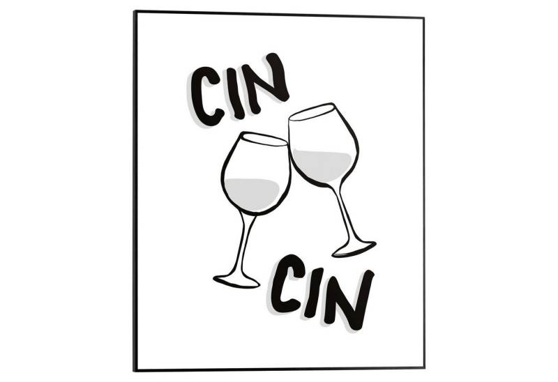 Reinders! Wandbild ARTISSA, Schwarz, Weiß, 40 x 50 cm, Cin Cin, Gläser (1 St) von Reinders!