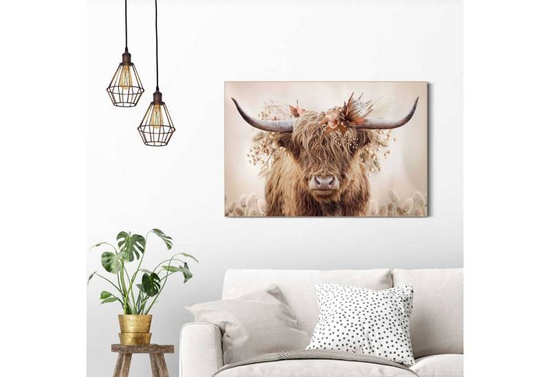 Reinders! Wandbild Highlander in Blumen von Reinders!