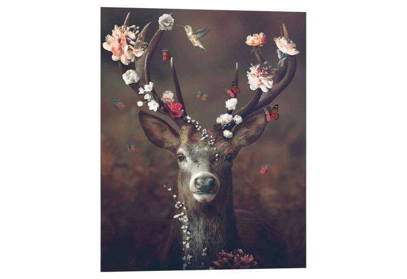 Reinders! Wandbild MARAL, Braun, Rot, Rosa, 40 x 50 cm, Hirsche (1 St), Fauna Flora Deer von Reinders!