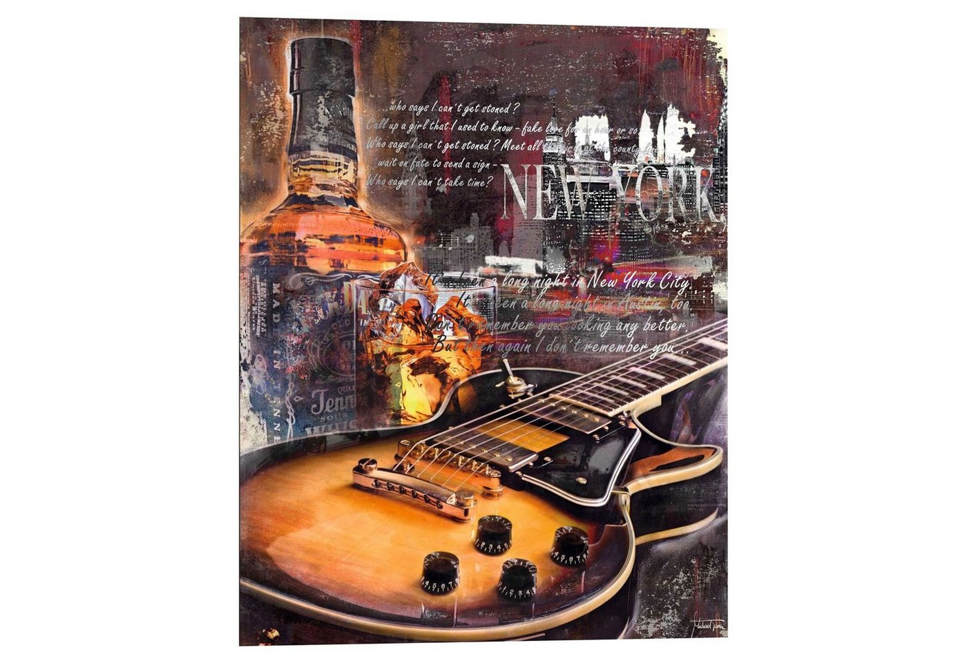 Reinders! Wandbild MARAL, Bunt, 40 x 50 cm, Guitar Blues, Gitarre (1 St) von Reinders!