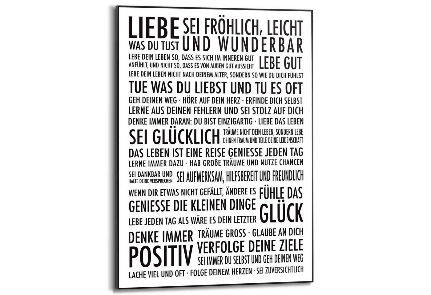 Reinders! Wandbild Positiv Leben von Reinders!