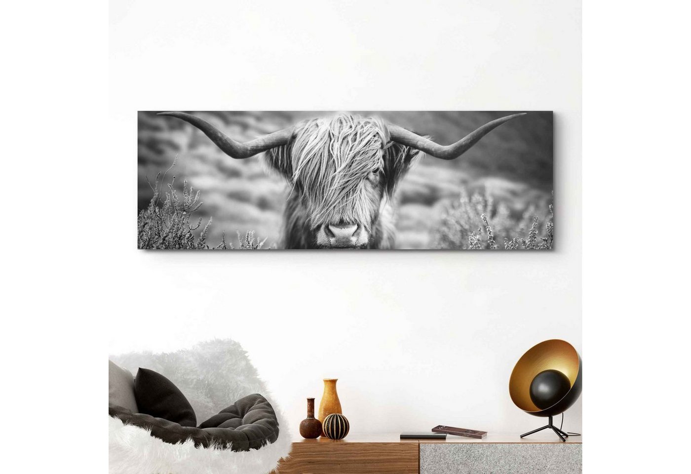 Reinders! Wandbild Wandbild Highlander Bulle Tiermotiv - Nahaufnahme - Hochlandrind Bild, Kuh (1 St) von Reinders!