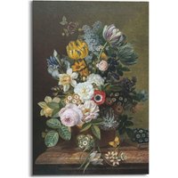 Reinders Wandbild "Wandbild Stillleben mit Blumen Alte Meister - Blumen - Schmetterling", Stillleben, (1 St.) von Reinders!